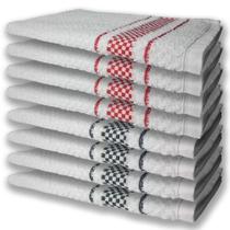 8 Panos De Prato Atoalhado Felpudo Premium 4 Vermelho 4 Preto 8 Panos De Prato Atoalhado Felpudo Premium 4 Vermelho 4 Preto
