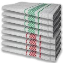 8 Panos De Prato Atoalhado Felpudo Premium 4 Vermelho 4 Verde 8 Panos De Prato Atoalhado Felpudo Premium 4 Vermelho 4 Verde