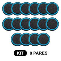 8 Pares de Grips p/ controle Anti Derrapante Silicone Botão Analógico do Joystick Playstation PS3 PS4 PS5 Xbox One Series Nintendo Compatível