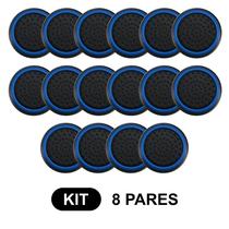 8 Pares de Grips p/ controle Anti Derrapante Silicone Botão Analógico do Joystick Playstation PS3 PS4 PS5 Xbox One Series Nintendo Compatível