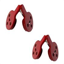 8 Pares de Pastilhas de Freio Redonda Furada com Mola para Freio a Disco de Bicicleta MTB e Passeio, Alta Durabilidade 8 Pares de Pastilhas de Freio Redonda Furada com Mola para Freio a Disco de Bicicleta MTB e Passeio, Alta Durabilidade