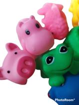 8 Pcs Animais Bonitos Brinquedos De Natação bANHO De Borracha Macia