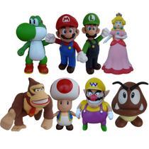 8 PCS Super Mario Luigi Yoshi Toad Princesa Wario DK Goomba