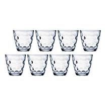 8 Peças Copos Vidro Transparente Redondo Bangkok 250ML Água