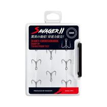 8 Peças De Anzóis Triplos De Aço Carbono Anticorrosão 3X Fortes, Afiados E De Alta Resistência Para