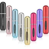 8 peças de mini frasco atomizador de perfume recarregável de 5 ml, estojo recarregável para bomba de