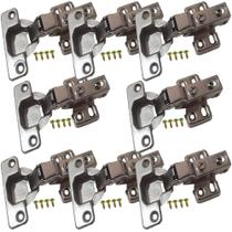 8 Peças - Dobradiça Para Armario Com Amortecedor De 35mm Curva 8 Peças - Dobradiça Para Armario Com Amortecedor De 35mm Curva