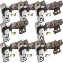 8 Peças - Dobradiça Para Armario Com Amortecedor De 35mm Super Curva