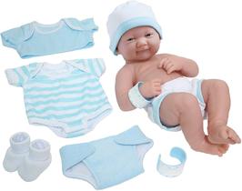 8 peças Layette Baby Doll Gift Set JC Brinquedos - La Newborn Nursery - JC Toys