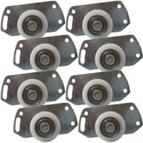 8 Peças - Roldana Inferior DT01 de 32mm Para Porta De Correr Guarda Roupa 40 Kilos