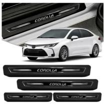 8 Peças Soleira De Porta Resinada Toyota Corolla 2015 - 2019 - Preta 8 Peças Soleira De Porta Resinada Toyota Corolla 2015 - 2019 - Preta