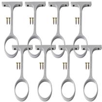 8 Peças - Suporte Central Para Tubo Redondo Para Guarda Roupa Cromado