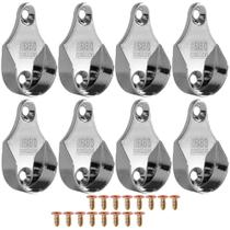 8 Peças - Suporte Lateral Para Tubo Redondo Para Guarda Roupas Cromado