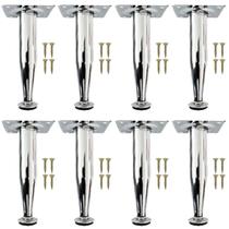 8 Pés Conico Para Armario de 8 a 9cm Cromado 8 Pés Conico Para Armario de 8 a 9cm Cromado