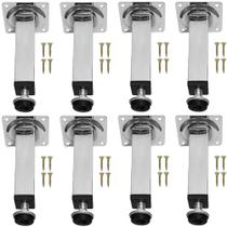 8 Pés Quadrado Para Armario de 20 a 21cm Cromado 8 Pés Quadrado Para Armario de 20 a 21cm Cromado