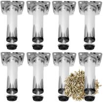 8 Pés Redondo Para Armario de 20 a 21cm Cromado