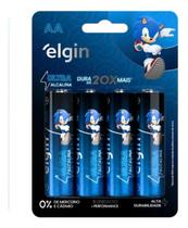 8 Pilhas Ultra Alcalinas Aa Elgin 1,5v Blister