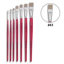 8 Pincel Tigre 843 Chato Reto Sint. N.02,04,06,08,10,12,14,16