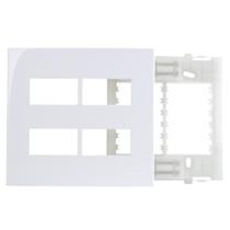 8 Placas Brancas 4 Postos Com Suporte 4x4 Margirius 8 Placas Brancas 4 Postos Com Suporte 4x4 Margirius