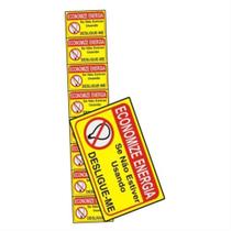 8 Placas de Alumínio Autoadesiva 3x5cm Economize Energia 100 Cu Sinalize Placa Autoades.econ.e 8 Placas de Alumínio Autoadesiva 3x5cm Economize Energia 100 Cu Sinalize Placa Autoades.econ.e