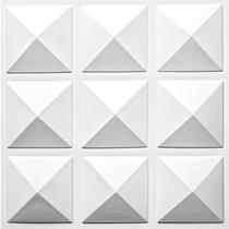 8 Placas Decorativas 3D Revestimentos Paredes 0,5Mm Prisma 8 Placas Decorativas 3D Revestimentos Paredes 0,5Mm Prisma