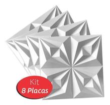 8 Placas Decorativas 3D Revestimentos Paredes Tetos Origami