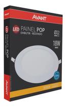 8 Plafon Led Redondo Embutir 18w Branco Quente 3000k Amarela