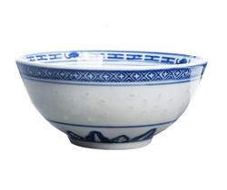 8 polegadas vintage chinês azul e branco arroz de porcelana tigelas Jingdezhen Hollow Cerâmica Tableware Ramen Soup Bowl Dragon Tigelas