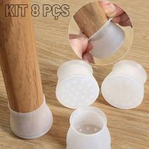 8 Ponteiras de Silicone Protetor De Pés p/ Moveis Multiuso Mesa