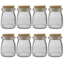 8 Porta Condimentos de Vidro com Rolha 100ml 1989 Lyor