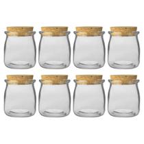8 Porta Condimentos de Vidro com Rolha 190ml 1990 Lyor