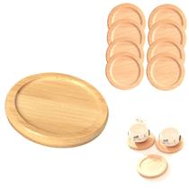 8 Porta Copos De Bambu Redondo Apoio Suporte Mesa 8 Porta Copos De Bambu Redondo Apoio Suporte Mesa