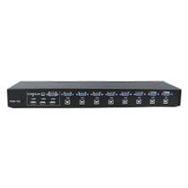 8 Portas USB 2.0 Caixa KVM Externa Suporte Manual Switcher 1920