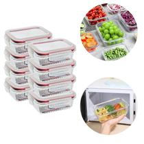 8 Pote Hemertico Vidro Frezzer Micro-ondas Organizador 640ml 8 Pote Hemertico Vidro Frezzer Micro-ondas Organizador 640ml