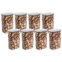 8 Pote Hermético Porta Mantimentos Empilhável Cozinha 2,3l Ou 8 Pote Hermético Porta Mantimentos Empilhável Cozinha 2,3l Ou