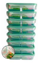 8 Pote Marmita Com Trava e Divisória Hermético Freshy 730ml Sanremo 8 Pote Marmita Com Trava e Divisória Hermético Freshy 730ml Sanremo