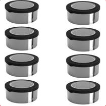 8 Potes para Alimentos 700 ml Metallic Redondo C/Tampa
