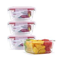 8 Potes Vidro Herméticos Tampa Silicone Vedação 640ml 320ml 8 Potes Vidro Herméticos Tampa Silicone Vedação 640ml 320ml