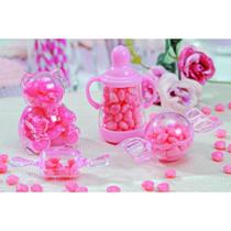 8 Potinho Mini Maletinha Quadrada Rosa Decoração Festas