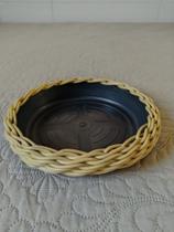 8 Prato Para Vaso Flor Pequeno (12 Cm Parte Interna) palha 8 Prato Para Vaso Flor Pequeno (12 Cm Parte Interna) palha