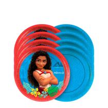 8 Pratos 18cm Festa Moana 2 Decoração aniversário completo 8 Pratos 18cm Festa Moana 2 Decoração aniversário completo