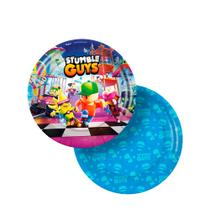 8 Pratos Temáticos 18cm Decoração Stumble Guys Festa