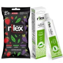 8 Preservativo Camisinha Rilex mix De Frutas morango menta uva + gel lubrificante menta 50g 8 Preservativo Camisinha Rilex mix De Frutas morango menta uva + gel lubrificante menta 50g