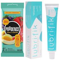 8 Preservativos Camisinhas Cores E Sabores + Gel Lubrificante - Prudence