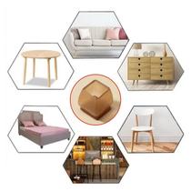 8 Protetores Pé De Cadeira Silicone Feltro Quadrado Marrom Transparente 2,0 cm Até 2,5 cm 8 Protetores Pé De Cadeira Silicone Feltro Quadrado Marrom Transparente 2,0 cm Até 2,5 cm