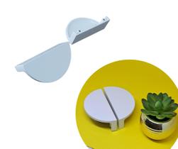 8 Puxadores Concha Meia Lua Branco para Gavetas e Armários