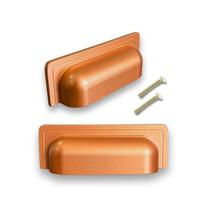 8 Puxadores Concha Quadrado Premium 64mm, em metal Zamac 8 Puxadores Concha Quadrado Premium 64mm, em metal Zamac