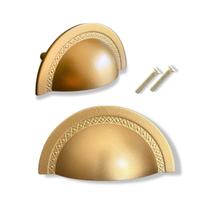 8 Puxadores para Móveis Shell, 64mm Premium em Metal Zamac