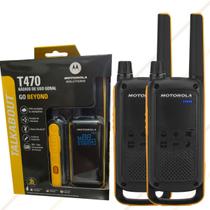 8 Rádio Comunicador Motorola T470BR Walkie Talkie Original Resistente a Água IPX4