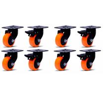 8 Rodinhas Rodízio Giratória Roda Reforçada 40mm 400kg